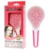 Wet and Dry Hair Detangler Fine Hair - Pink-White by Michel Mercier for Women - 1 Pc Hair Brush