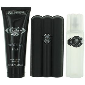 Cuba Prestige Black by Cuba (Option: 3 Piece Gift Set for Men)