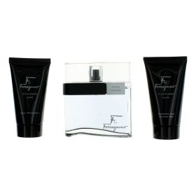 F Black by Salvatore Ferragamo (Option: 3 Piece Gift Set for Men)