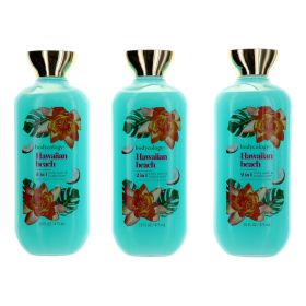 Hawaiian Beach by Bodycology (Option: 3 Pack 16 oz 2 in 1 Body Wash & Bubble Bath for Women)