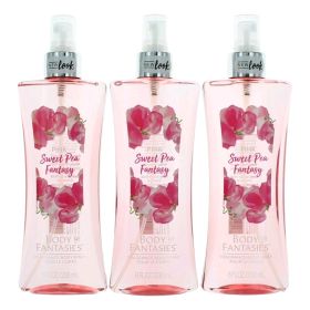 Pink Sweet Pea Fantasy by Body Fantasies (Option: 3 Pack 8 oz Fragrance Body Spray for Women)