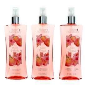 Sugar Peach by Body Fantasies (Option: 3 Pack 8 oz Fragrance Body Spray for Women)