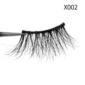 1Pair Mink Eyelashes Soft Natural Curl Half Eyelash For Eye Makeup Eye End Thicky Messy Handmade Lashes Hotsale Lash Wholesale (Color: X002)